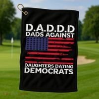 Dads Against Daughters Dating Democrats Golf Towel thumb 1