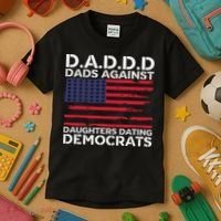 Dads Against Daughters Dating Democrats Kids T-Shirt thumb 3
