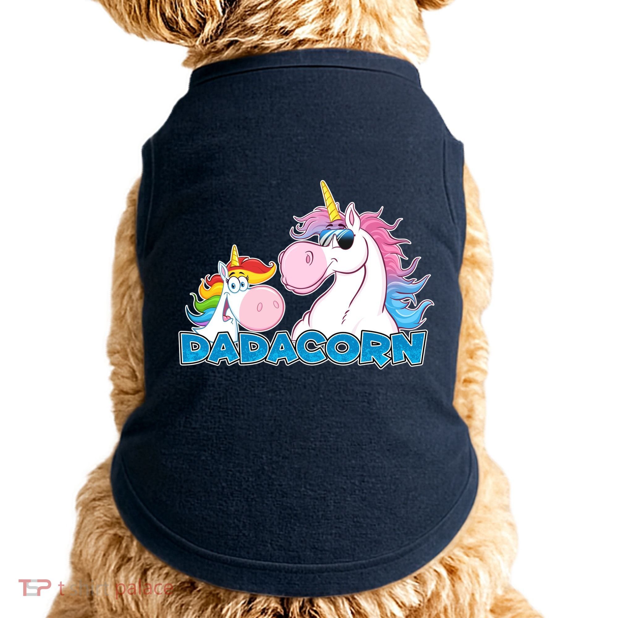 Dadacorn Dad Unicorn Doggie Tank