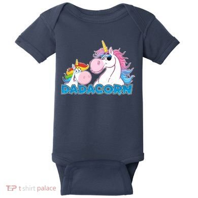 Dadacorn Dad Unicorn Baby Bodysuit