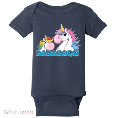 Dadacorn Dad Unicorn Baby Bodysuit