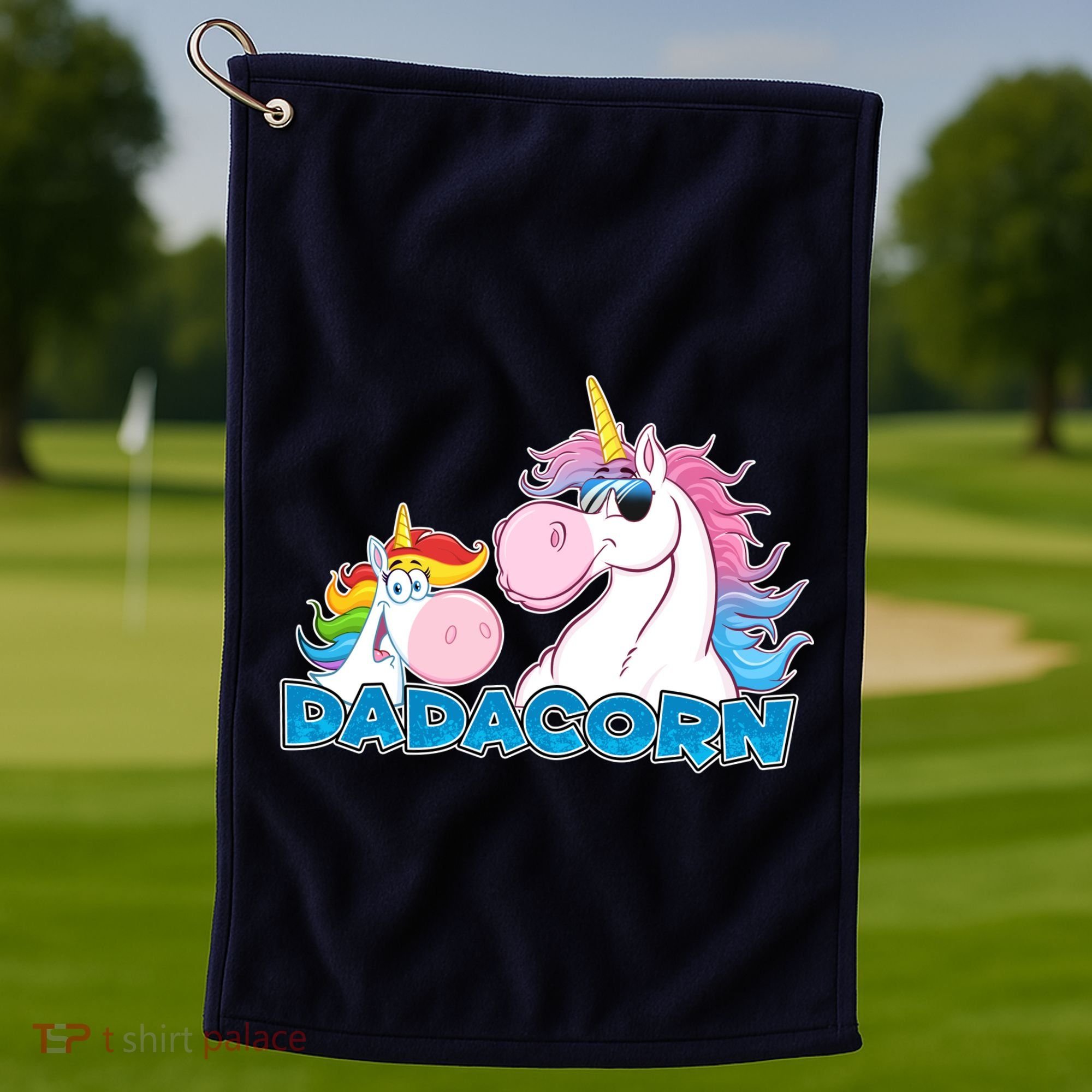 Dadacorn Dad Unicorn Golf Towel