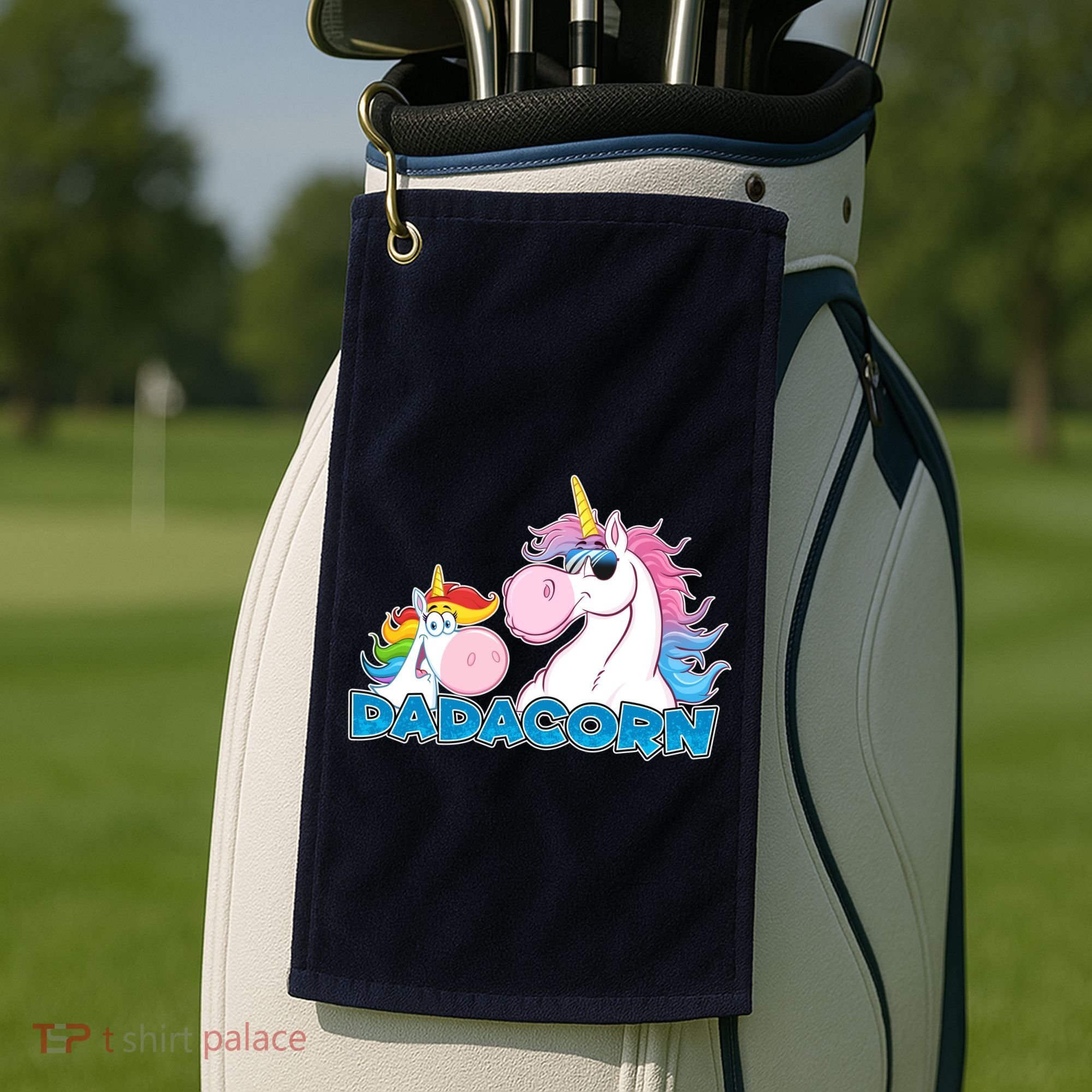 Dadacorn Dad Unicorn Golf Towel