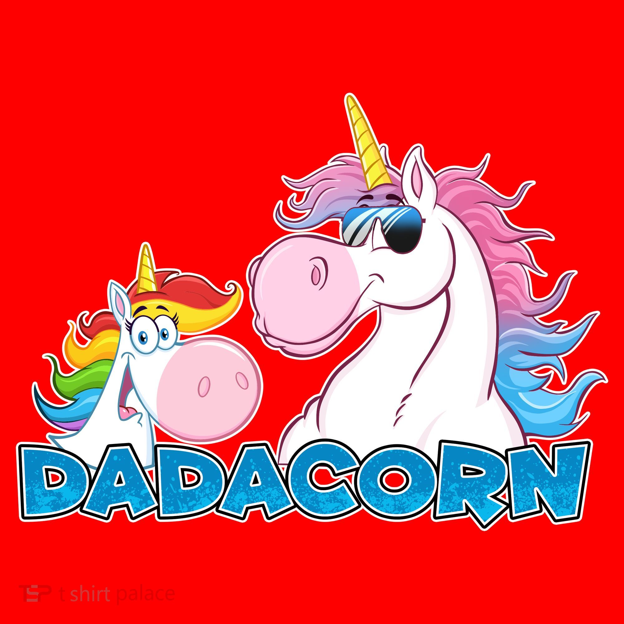 Dadacorn Dad Unicorn Santa Hat