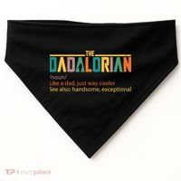 Dadalorian Definition Like A Dad But Way Cooler USA-Made Doggie Bandana thumb 0