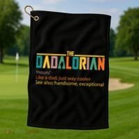 Dadalorian Definition Like A Dad But Way Cooler Golf Towel thumb 1