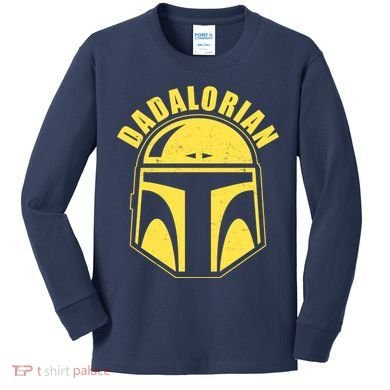 Dadalorian Helmet Kids Long Sleeve Shirt