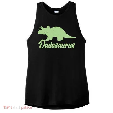 Dadasaurus Ladies PosiCharge Tri-Blend Wicking Tank