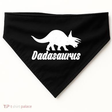 Dadasaurus Dinosaur Father's Day USA-Made Doggie Bandana