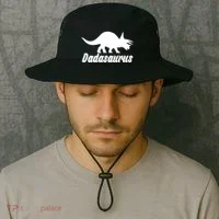Dadasaurus Dinosaur Father's Day Bucket Hat thumb 2