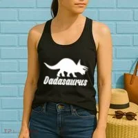 Dadasaurus Dinosaur Father's Day Women's Tank Top thumb 2