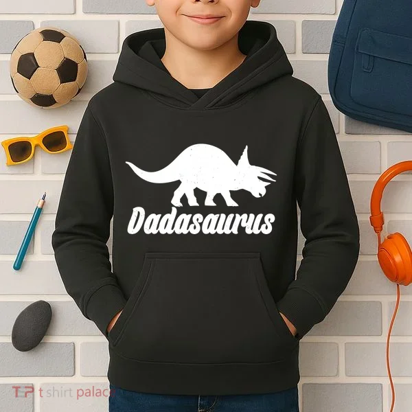 Dadasaurus Dinosaur Father's Day Kids Hoodie