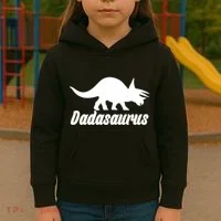 Dadasaurus Dinosaur Father's Day Kids Hoodie thumb 3