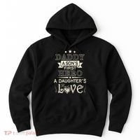 Daddy A Son's First Hero Daughters First Love Hoodie thumb 0