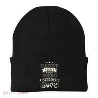 Daddy A Son's First Hero Daughters First Love Beanie thumb 0