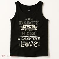 Daddy A Son's First Hero Daughters First Love Tank Top thumb 2