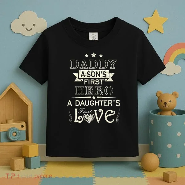Daddy A Son's First Hero Daughters First Love Toddler T-Shirt