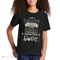 Daddy A Son's First Hero Daughters First Love Kids T-Shirt thumb 2