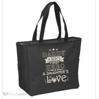 Daddy A Son's First Hero Daughters First Love Tote Bag thumb 2