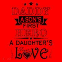 Daddy A Son's First Hero Daughters First Love Santa Hat thumb 1