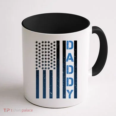 Daddy America Flag Coffee Mug back