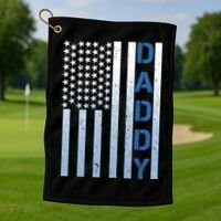Daddy America Flag Golf Towel thumb 1