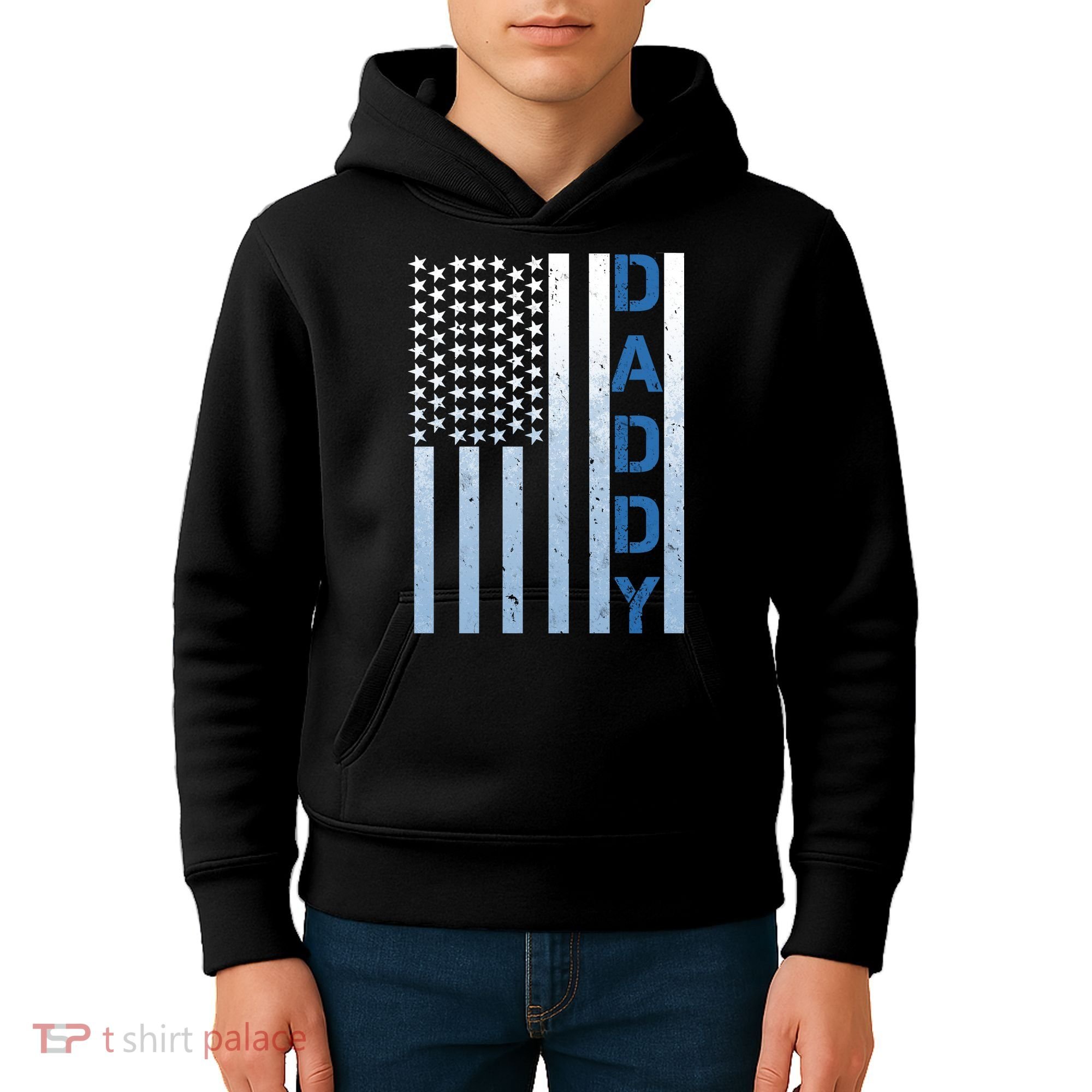 Daddy America Flag Kids Hoodie
