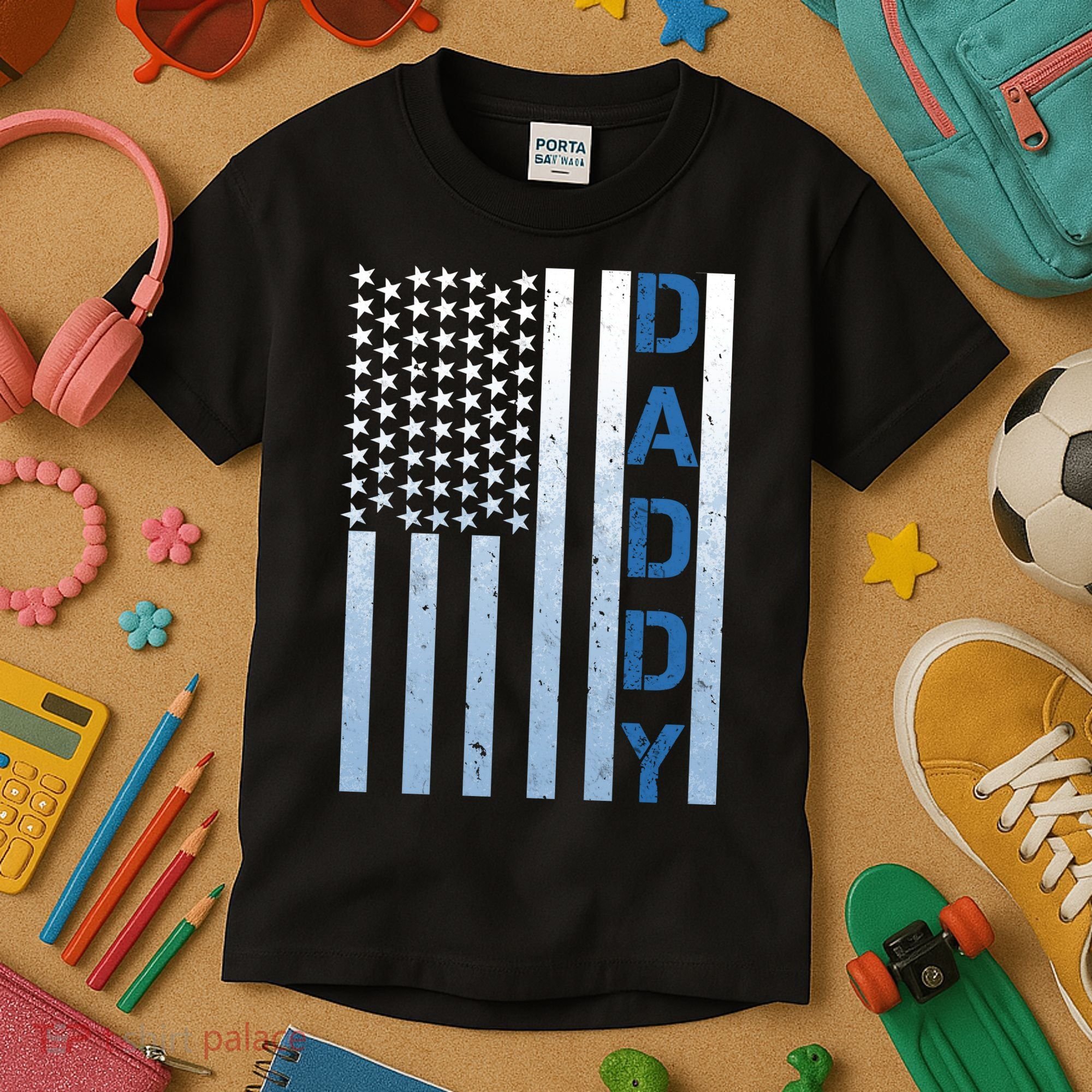 Daddy America Flag Kids T-Shirt