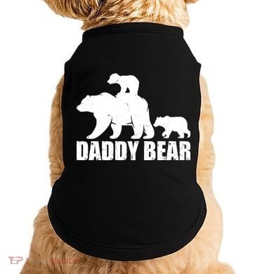 Daddy Bear With Twin Cubs Father's Day Doggie Tank