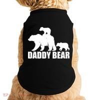 Daddy Bear With Twin Cubs Father's Day Doggie Tank thumb 0