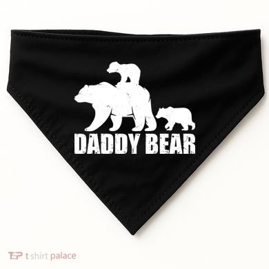 Daddy Bear With Twin Cubs Father's Day USA-Made Doggie Bandana