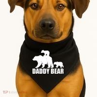 Daddy Bear With Twin Cubs Father's Day USA-Made Doggie Bandana thumb 1