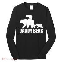 Daddy Bear With Twin Cubs Father's Day Long Sleeve Shirt thumb 0