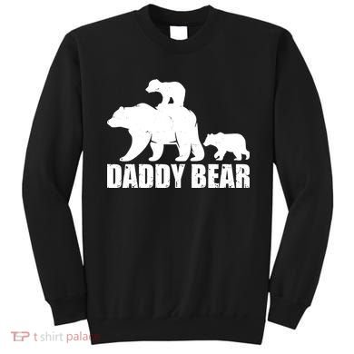 Daddy Bear With Twin Cubs Father's Day Sweatshirt