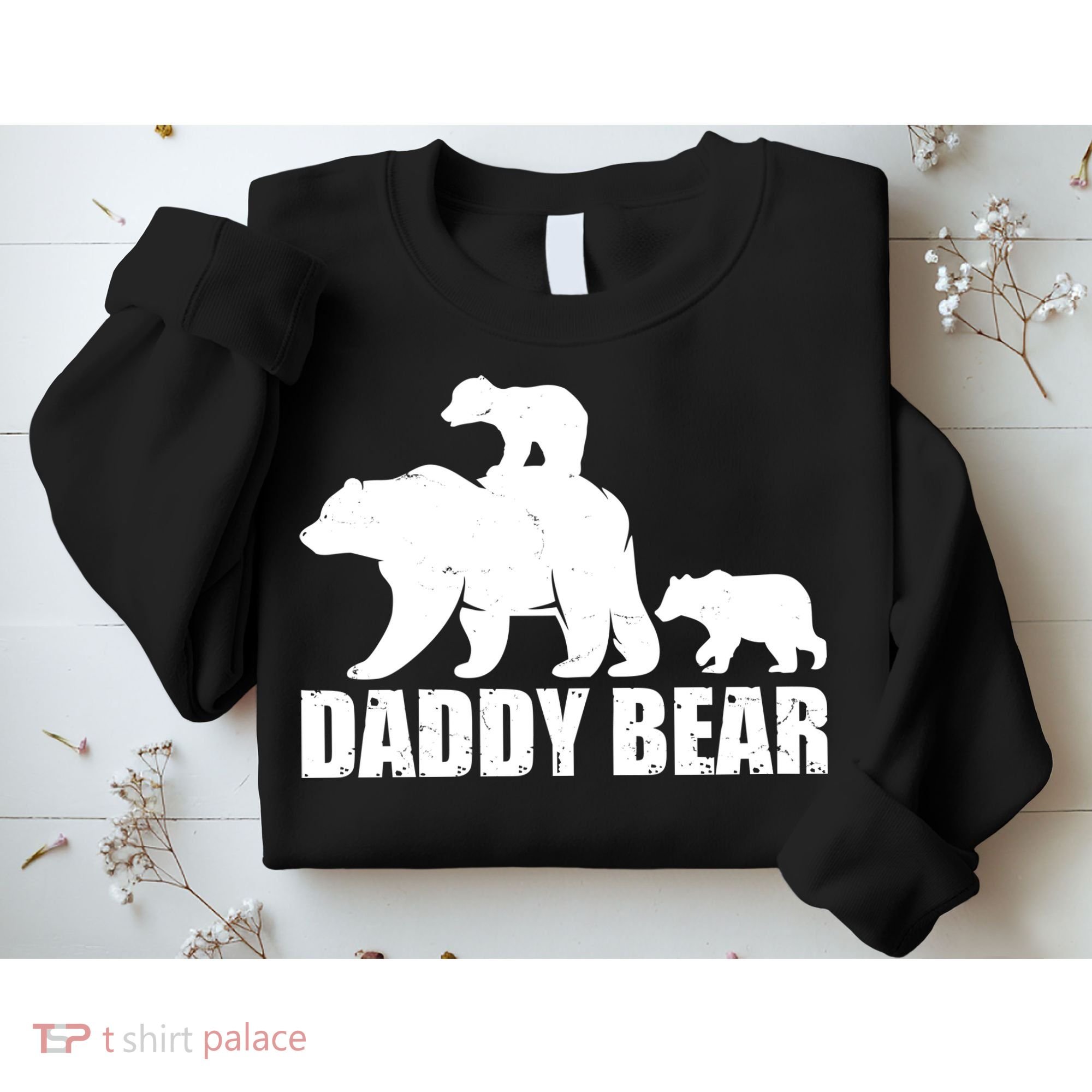 Daddy Bear With Twin Cubs Father's Day Sweatshirt
