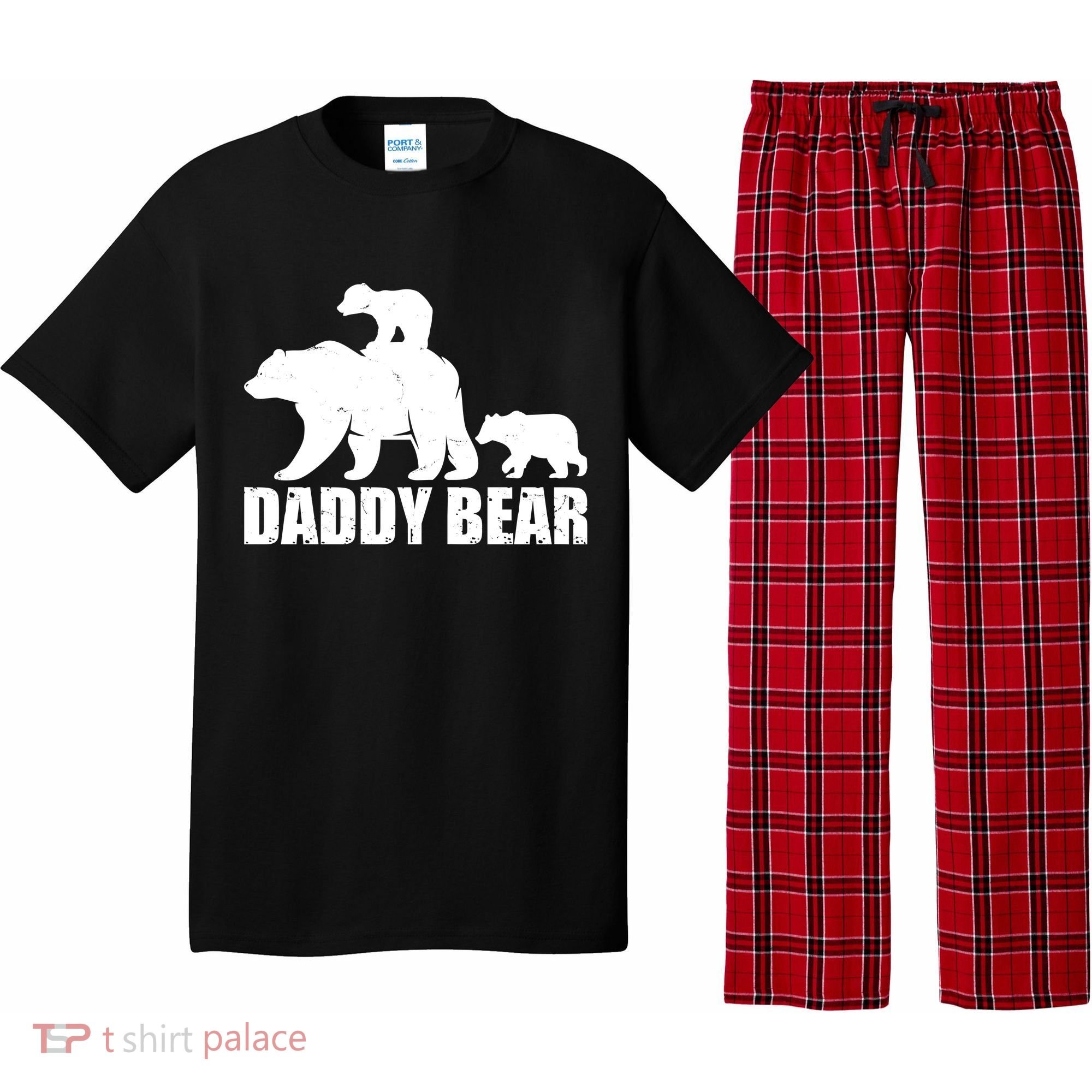 Daddy Bear With Twin Cubs Father's Day Pajama Set