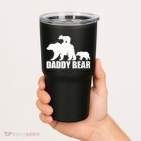 Daddy Bear With Twin Cubs Father's Day Tumbler thumb 2