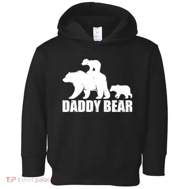 Daddy Bear With Twin Cubs Father's Day Toddler Hoodie