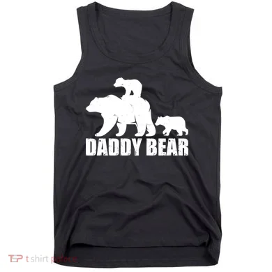 Daddy Bear With Twin Cubs Father's Day Tank Top