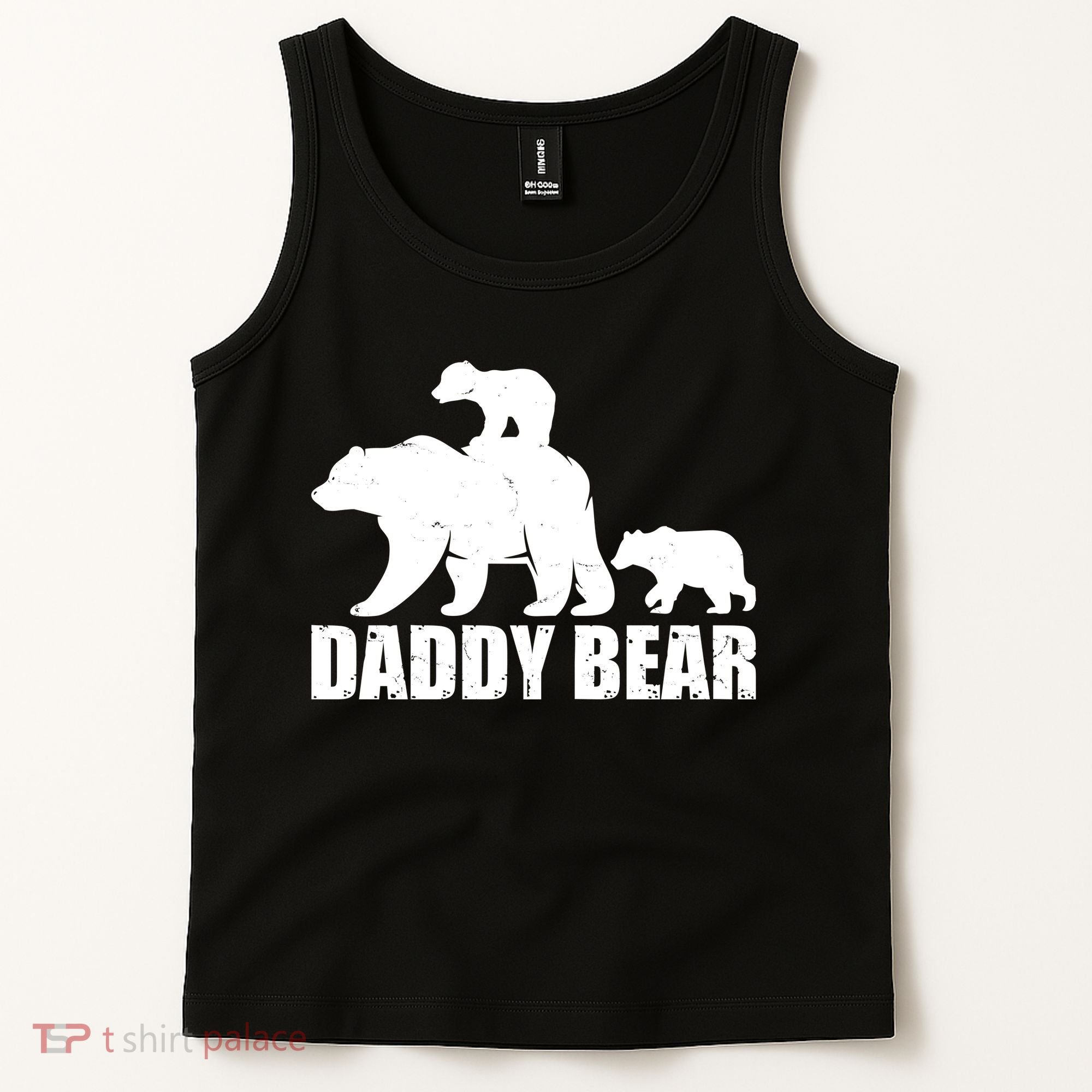 Daddy Bear With Twin Cubs Father's Day Tank Top