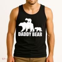 Daddy Bear With Twin Cubs Father's Day Tank Top thumb 3