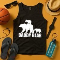 Daddy Bear With Twin Cubs Father's Day Tank Top thumb 4