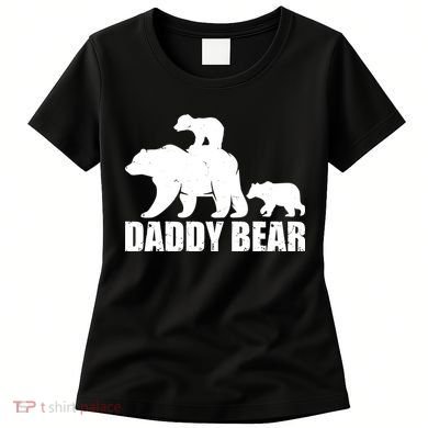 Daddy Bear With Twin Cubs Father's Day Women's T-Shirt