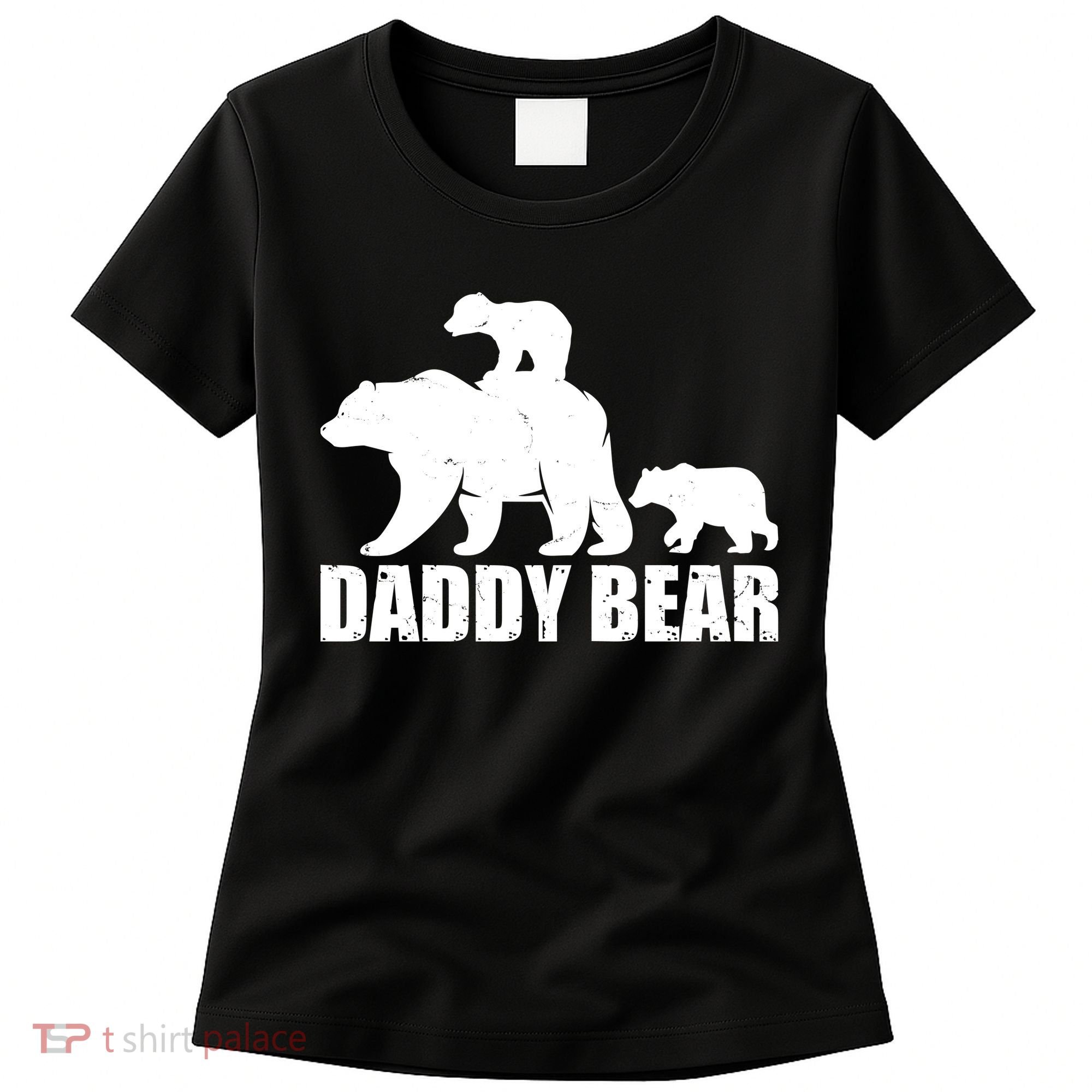 Daddy Bear With Twin Cubs Father's Day Women's T-Shirt