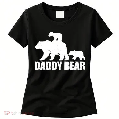 Daddy Bear With Twin Cubs Father's Day Women's T-Shirt