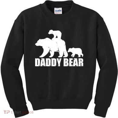 Daddy Bear With Twin Cubs Father's Day Kids Sweatshirt