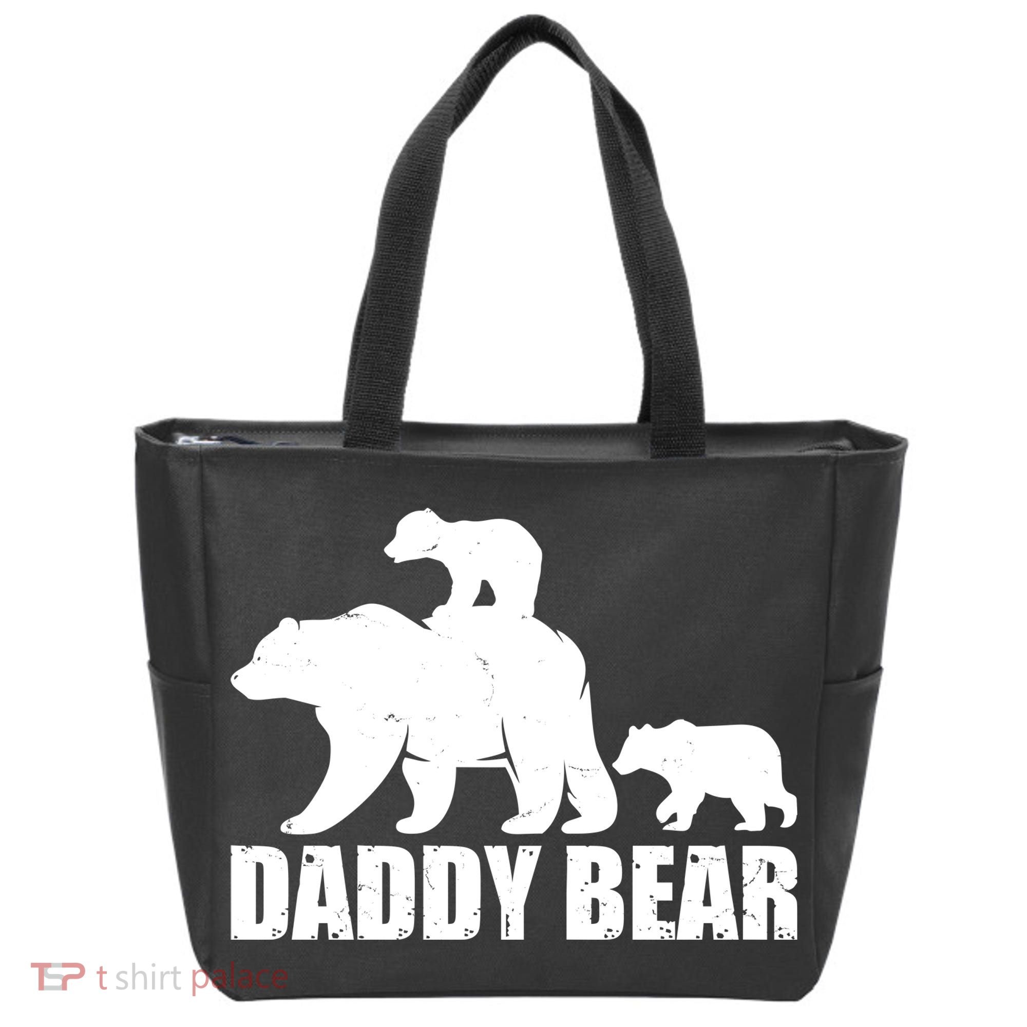 Daddy Bear With Twin Cubs Father's Day Tote Bag