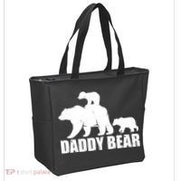 Daddy Bear With Twin Cubs Father's Day Tote Bag thumb 2