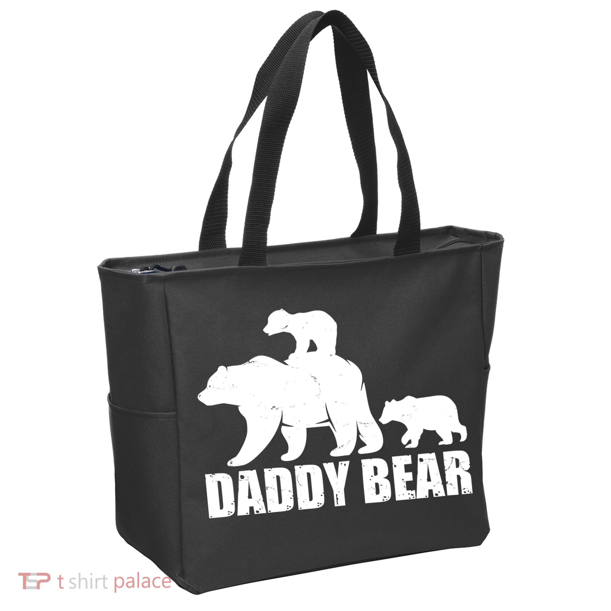 Daddy Bear With Twin Cubs Father's Day Tote Bag