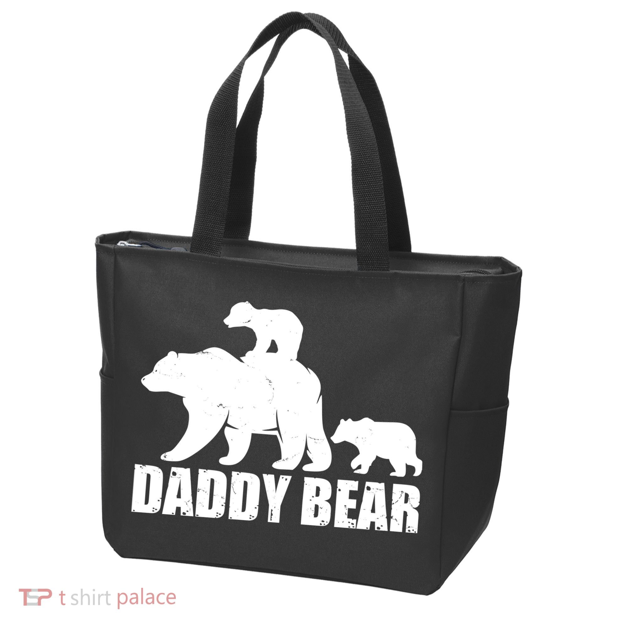 Daddy Bear With Twin Cubs Father's Day Tote Bag